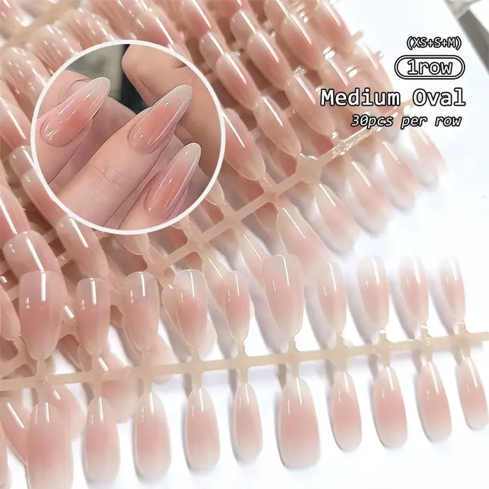 30 pièces pointe d'ongle faux ongles mode portable