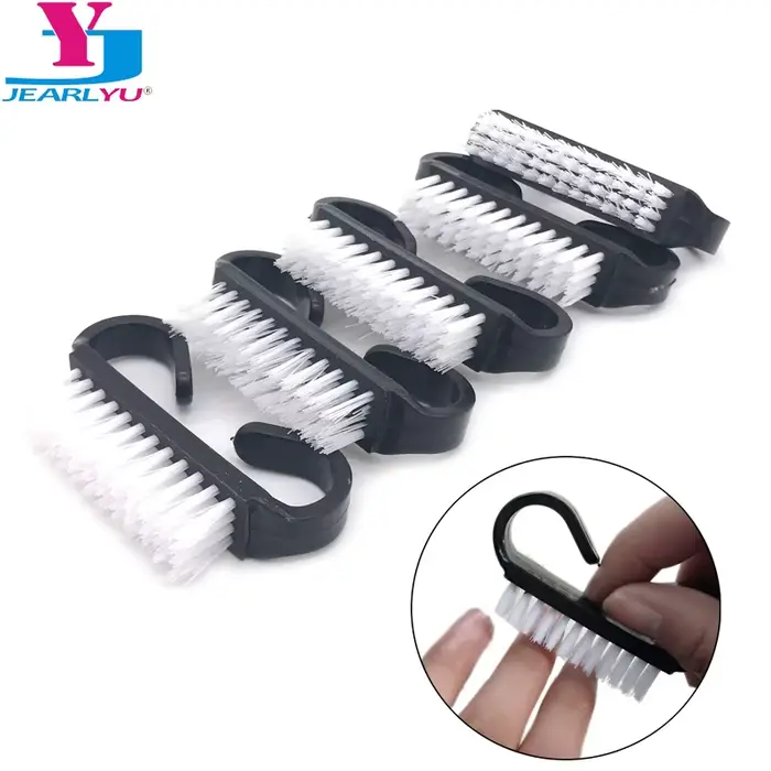 Nouveau Kit de 10 Pinceaux Noirs Professionnels pour le Nettoyage des Ongles