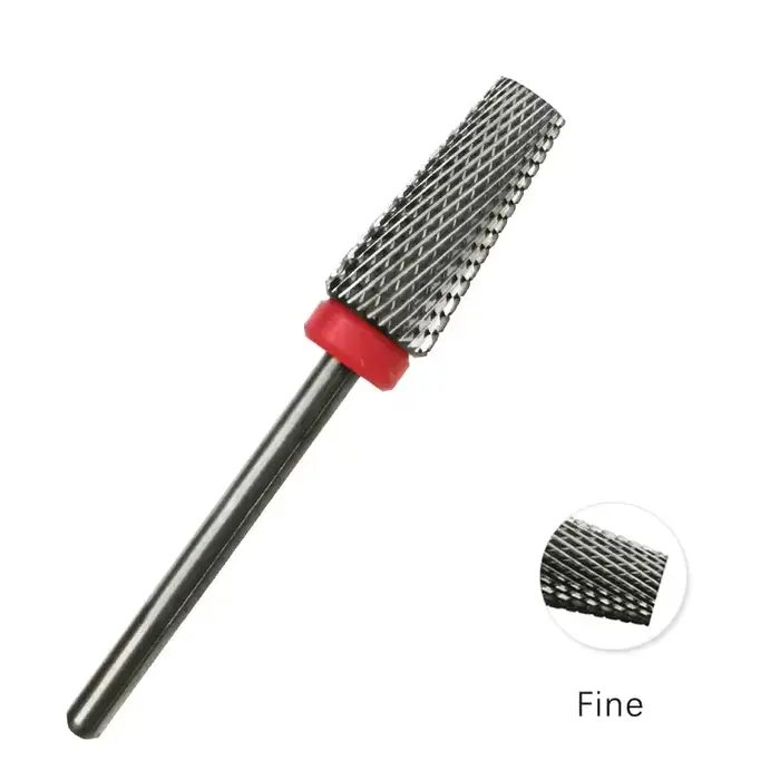HYTOOS plat conique dents croisées foret 3/32 forets à ongles en carbure enlever Gel manucure Cutter