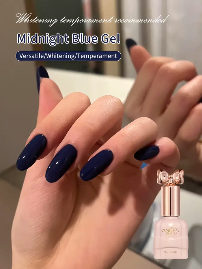 Vernis à ongles gel bleu foncé 10 ml