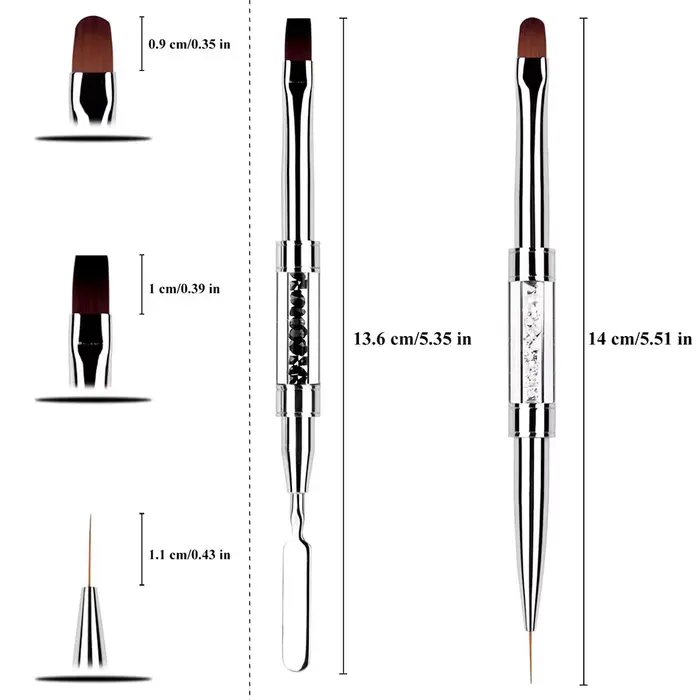 Brosse à ongles dure à double extrémité