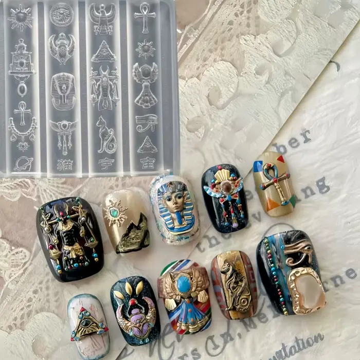 Moule en silicone transparent pour nail art