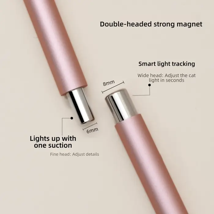 Bâton magnétique pour ongles effet perle de verre, 1 pièce Stylo magnétique œil de chat à Double t