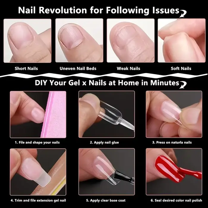 240 et 600 autocollants pour ongles ovales/balète/amande/carrés mats transparents