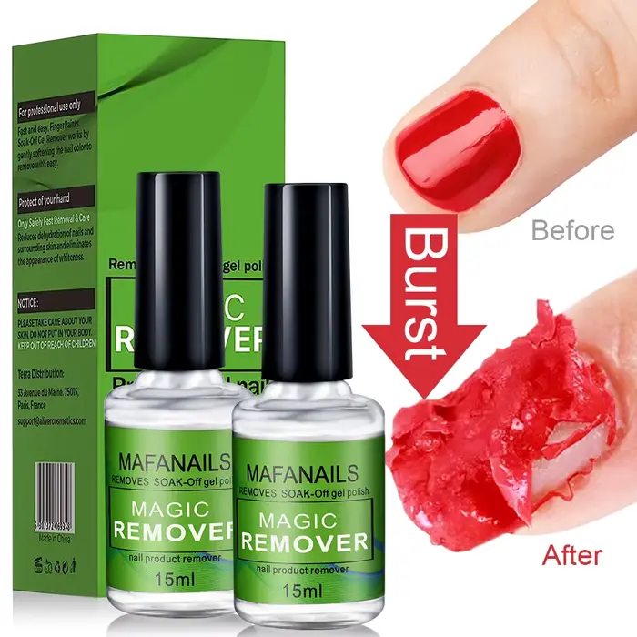 Dissolvant de vernis à ongles professionnel non irritant, dissolvant de gel, dissolvant de vernis à 