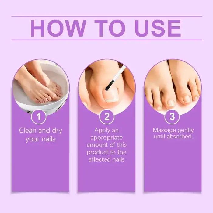 Solution de soin des ongles Nettoyage doux et soin nourrissant quotidien pour les ongles des mains et des pieds