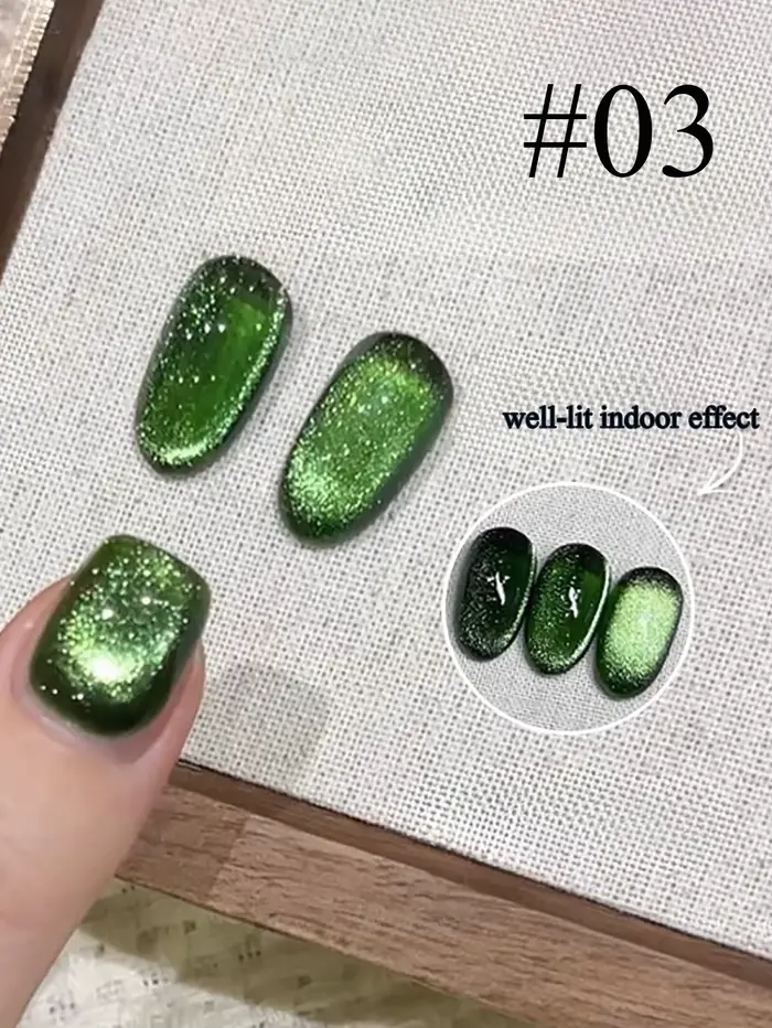 WS 10ML champ d'hiver ongles chat oeil Gel magnétique Satin Gel vernis 9 couleurs tremper paillettes