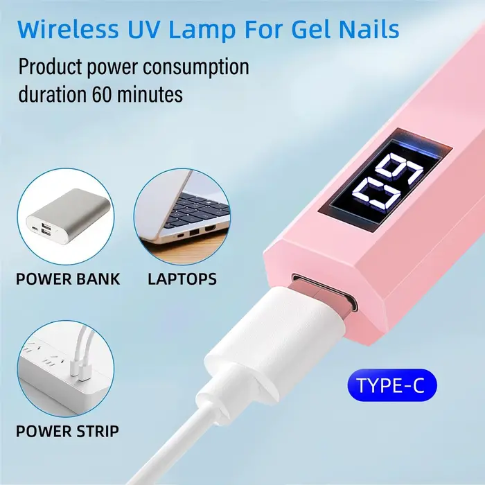 YIKOOLIN pratique lampe sèche-ongles à main UV/LED durcissement des ongles tout le vernis Gel outil