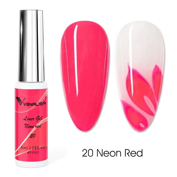 8ml Venalisa Liner Gel dessin ligne peinture Gel magnifique couleur Gel français 21 couleurs Nail Art Design