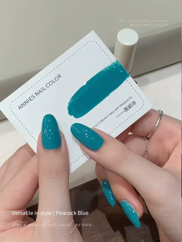 Vernis à ongles gel 12 ml bleu paon nude