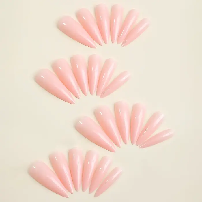 Patch pour faux ongles rose nu