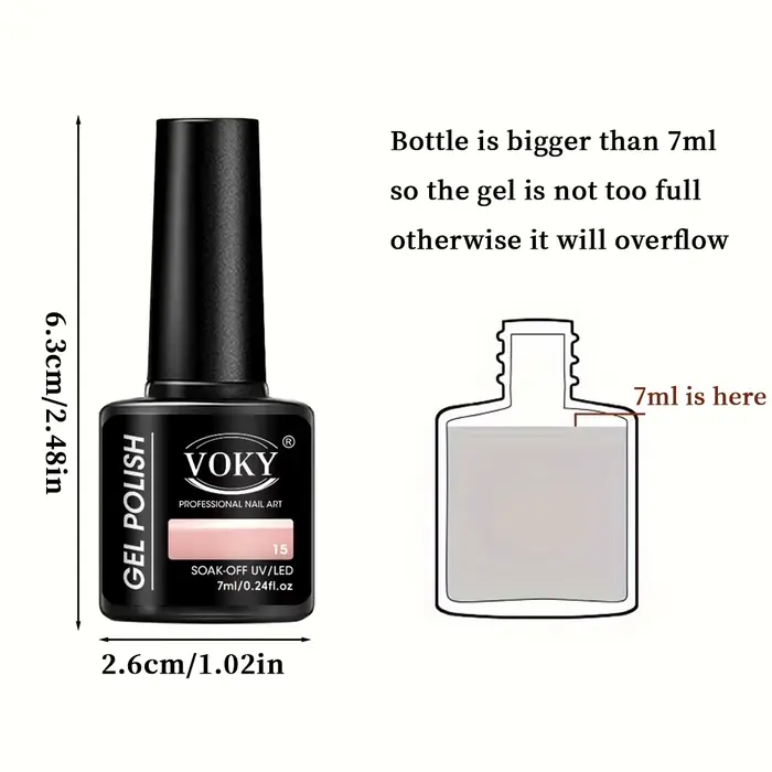 VOKY Lot de 6 pièces de gel pour ongles