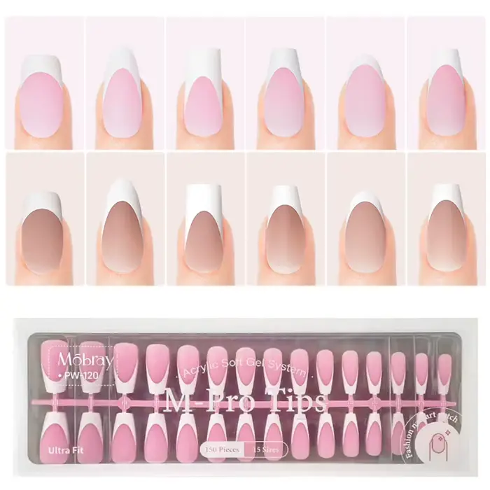 Faux ongles français à pression