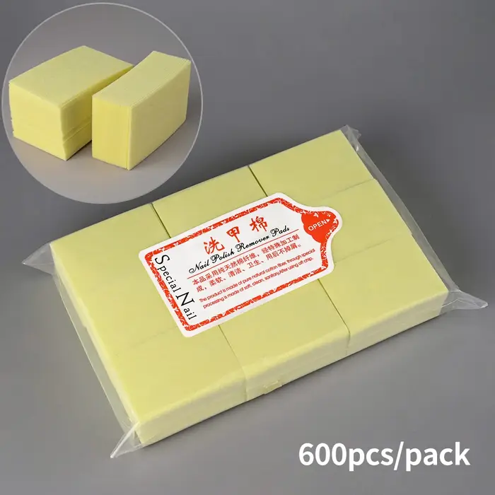 1000/600/500/300/200/100 pièces lingettes dissolvant de vernis à ongles non pelucheuses serviette UV Gel tampons d'élimi