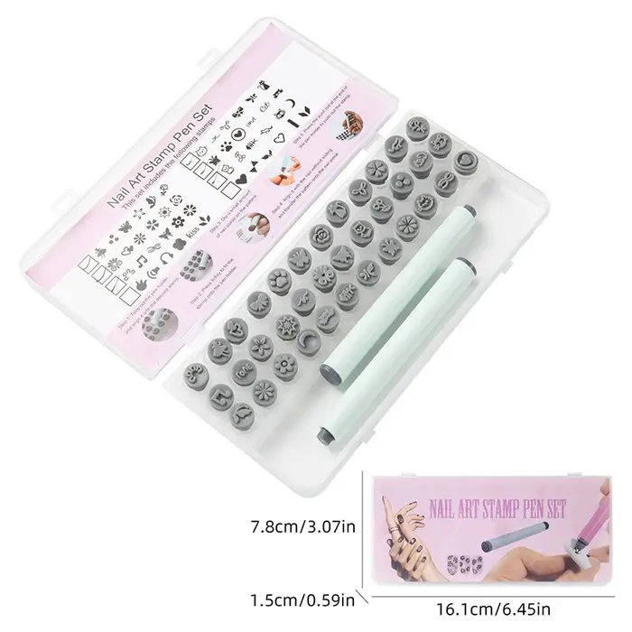 Ensemble de 36/48 tampons à ongles pour nail art