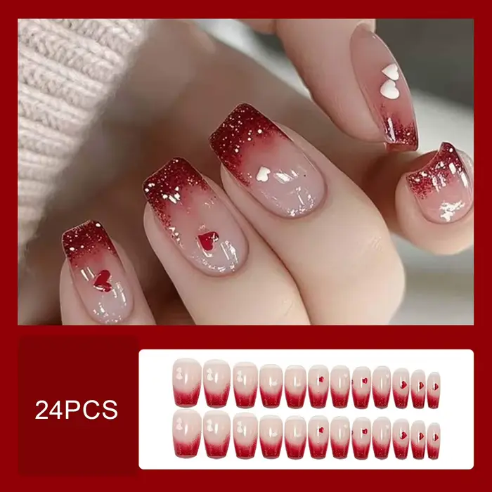 Patchs pour faux ongles de couleur chair