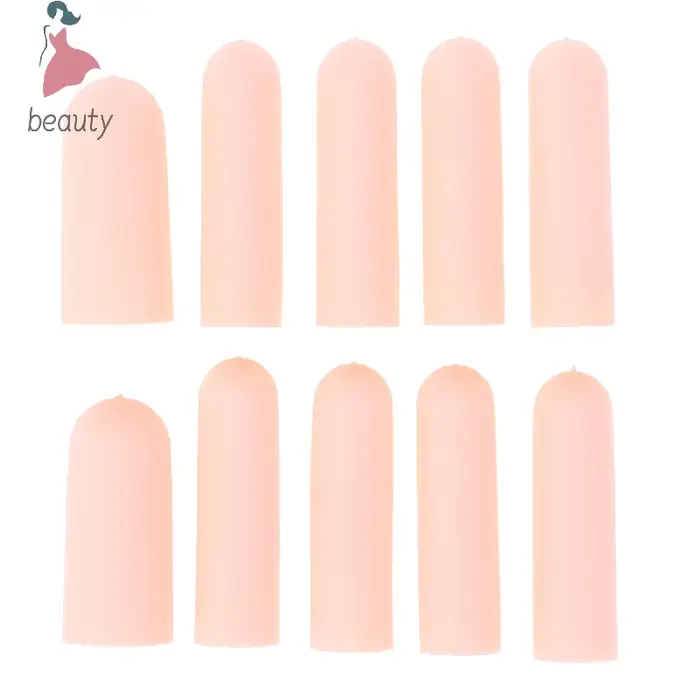 10 pièces Silicone doigtier Gel protège-doigts attelle de doigts gants de soutien pour la protection générale des orteils/doigts