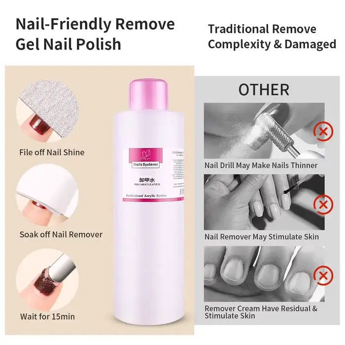 Dissolvant de vernis à ongles liquide professionnel