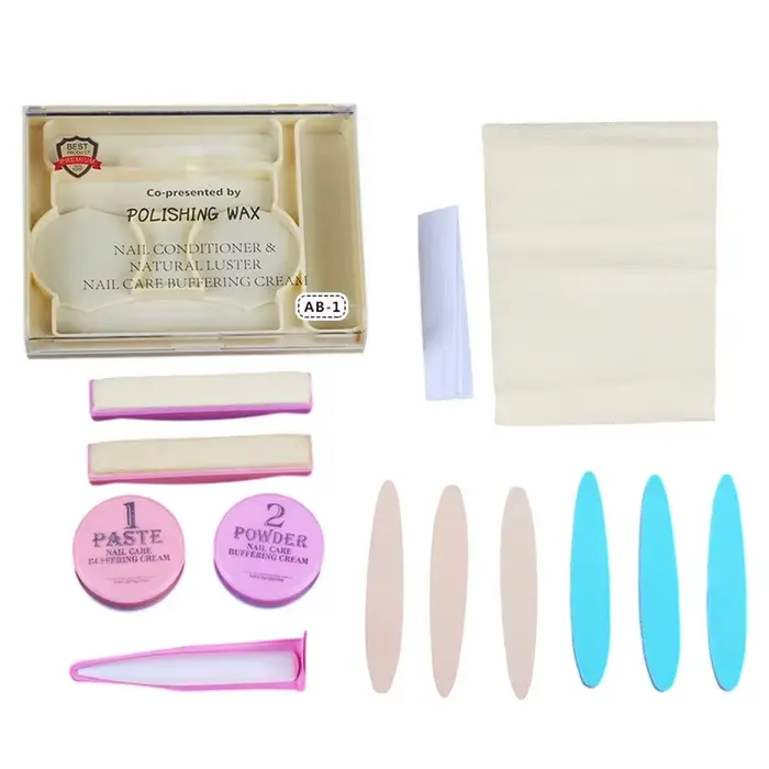 Kit de pédicure Shine, ensemble de préparation des ongles naturels, kit de manucure avec polissoir p