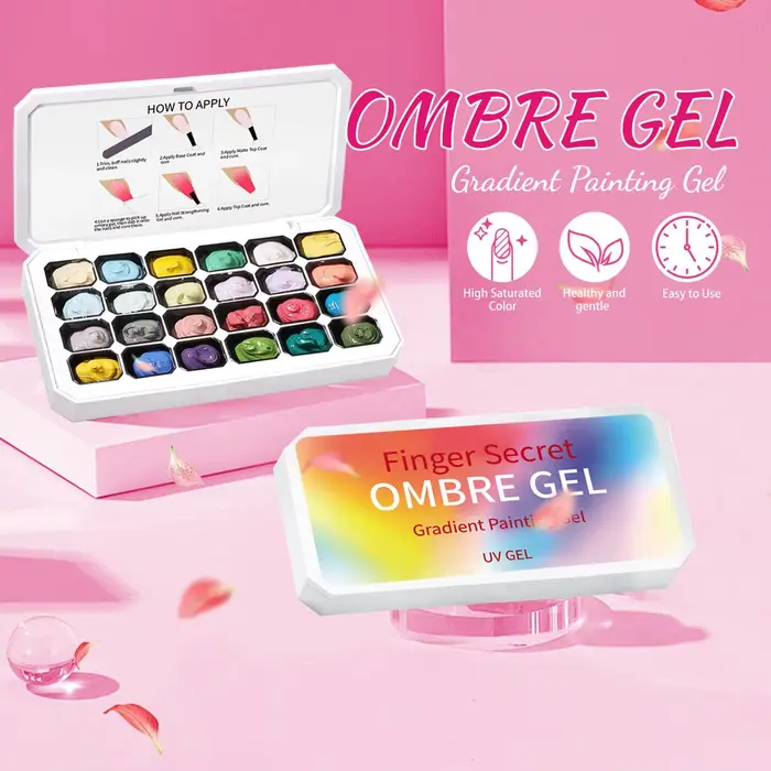 Gel de peinture dégradé 24 couleurs pour nail art
