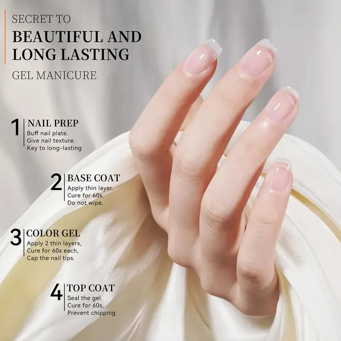 Vendeeni 15ml Gel de finition pour ongles en verre résistant aux rayures, vernis gel cristal UV LED, top coat résistant aux rayures.