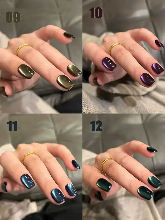 MIANEL 12ml Vernis à ongles magnétique vert effet gel Spider Lily
