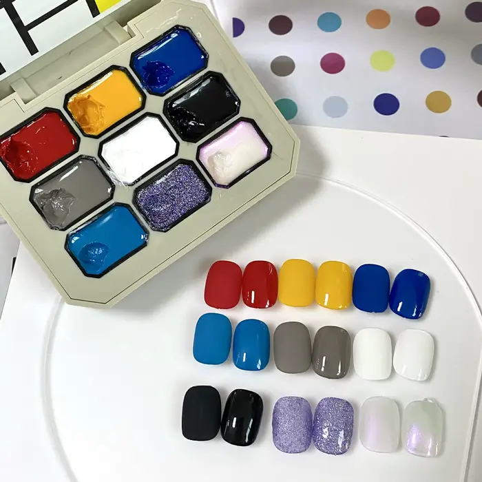 Palette de gel solide pour ongles