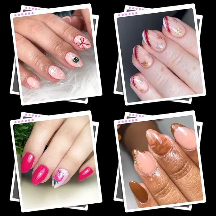 120PCS-Faux ongles courts semi-givrés en amande – parfaits pour la conception des ongles et les exte