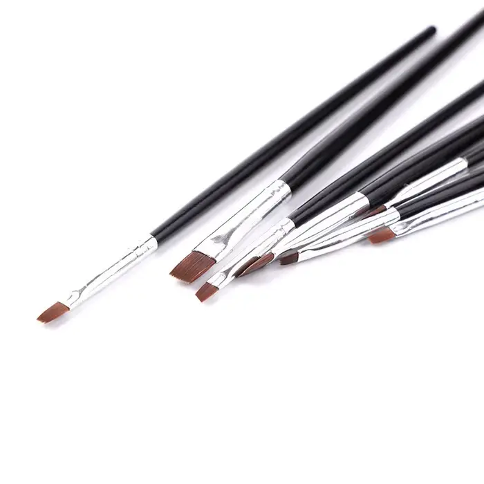 Ensemble professionnel de 7 pinceaux pour la décoration des ongles