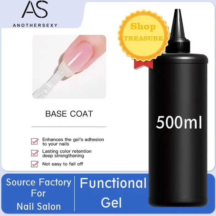 AS 500ml haute qualité Nail Art tremper UV/LED sans essuyer couche de finition Gel vernis Base mante