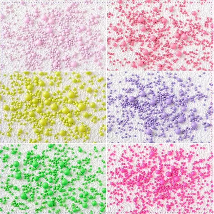 Étui de perles de caviar colorées pour nail art