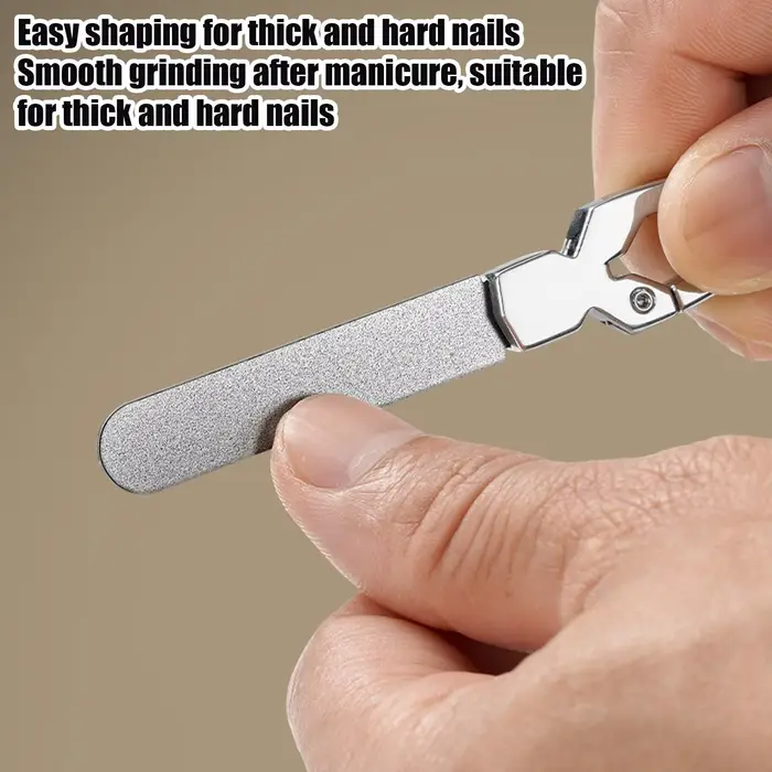 Lime à ongles métallique porte-clés pour ongles épais