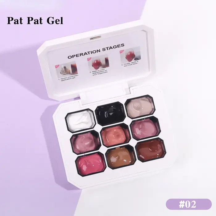 9 grille dégradé peinture Gel Palette Ombre tapotement Gel vernis à ongles décapant
