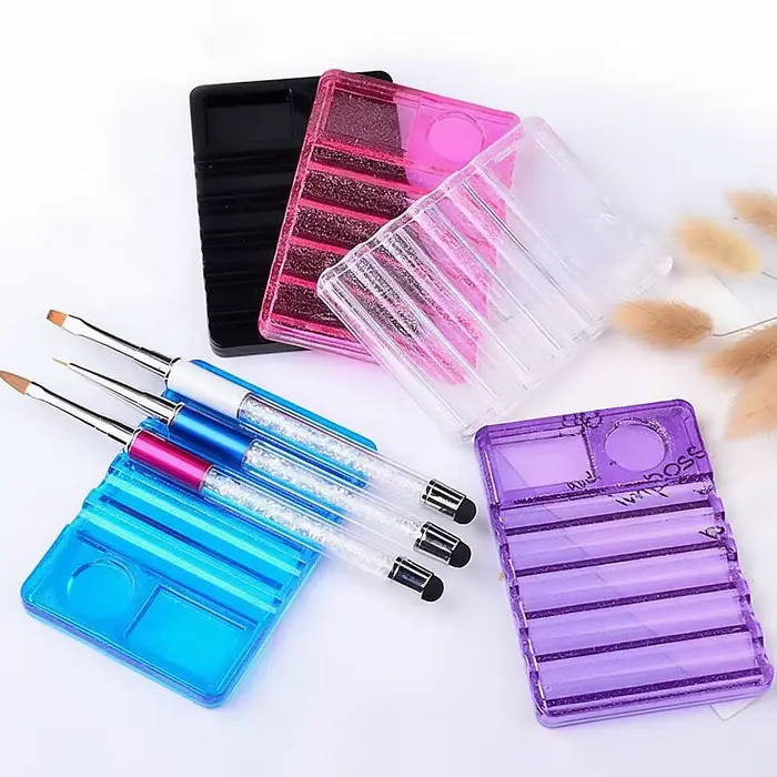 Support professionnel portable à 5 emplacements pour pinceaux à ongles