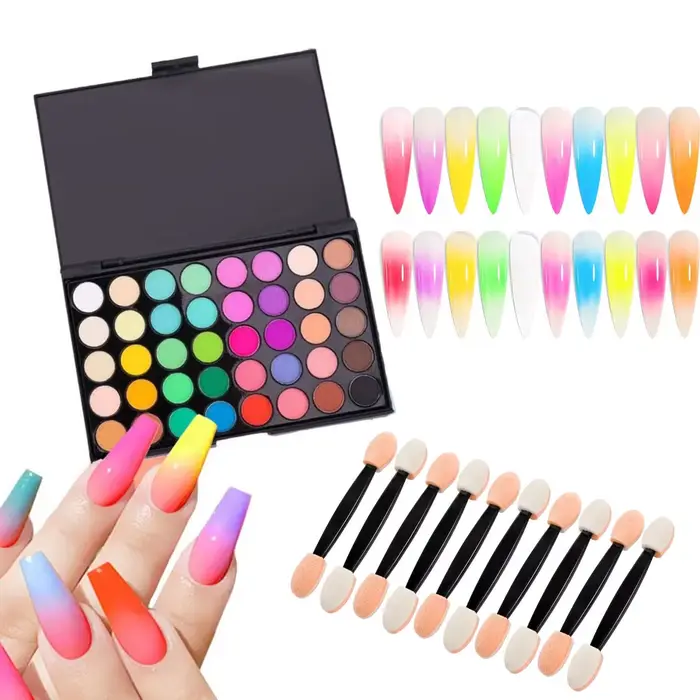 Palette de poudre à paillettes pour ongles