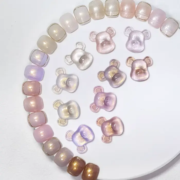 NAILCO 10 Couleurs 10ml Vernis à Ongles Gel Effet Coquille Brillante Paillettes Scintillantes Perle Gel