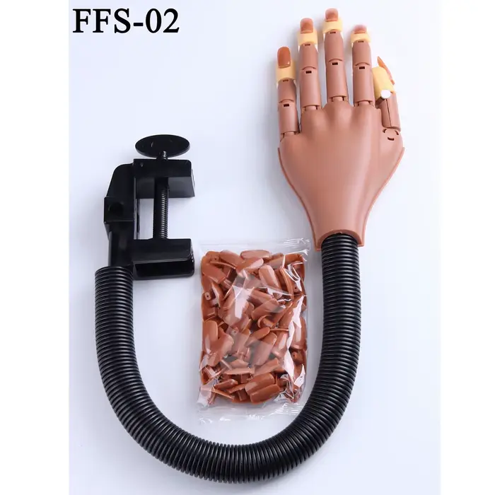 Deux types de mains de mannequin en forme d'ongles - Flexibles et mobiles, pour la pratique du nail