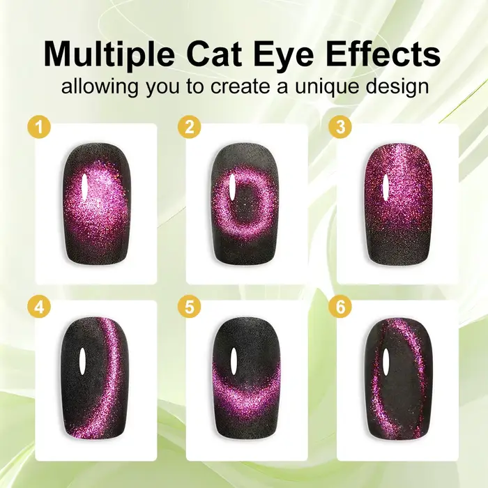 Ensemble de vernis à ongles magnétique œil de chat à paillettes arc-en-ciel