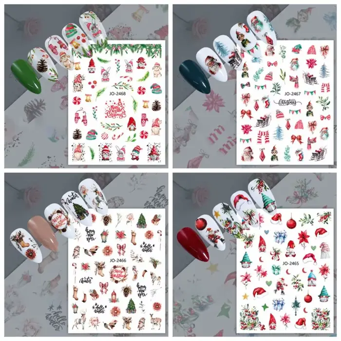 Autocollant de manucure de noël