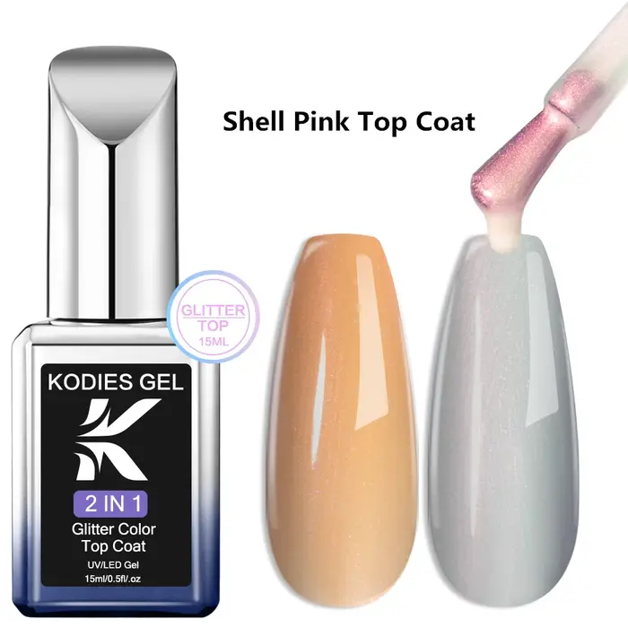 KODIES GEL Aurora – Top Coat Rose Nacré