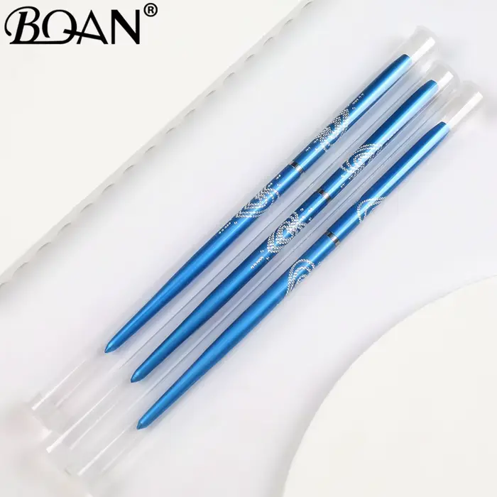 BQAN 7/9/11mm bleu Nail Art Liner pinceaux Gel ongles brosse Gel vernis