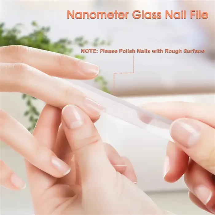 3X brillant à ongles en verre-limes