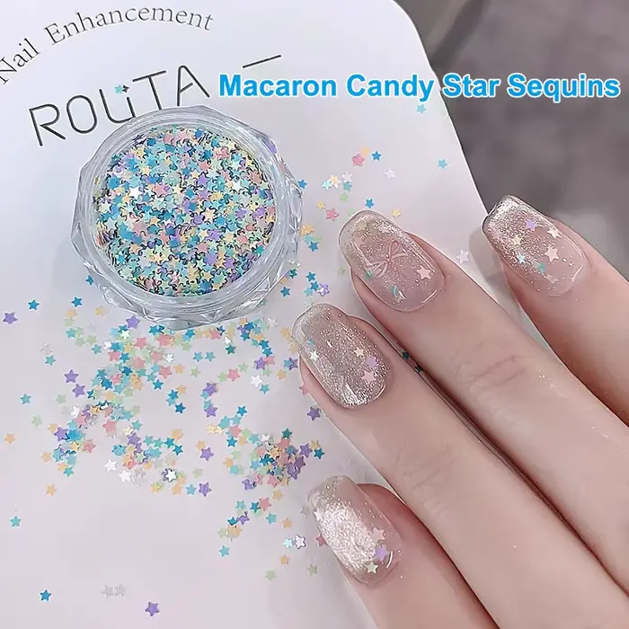 ❤️ Paillettes pour ongles en forme d'étoile