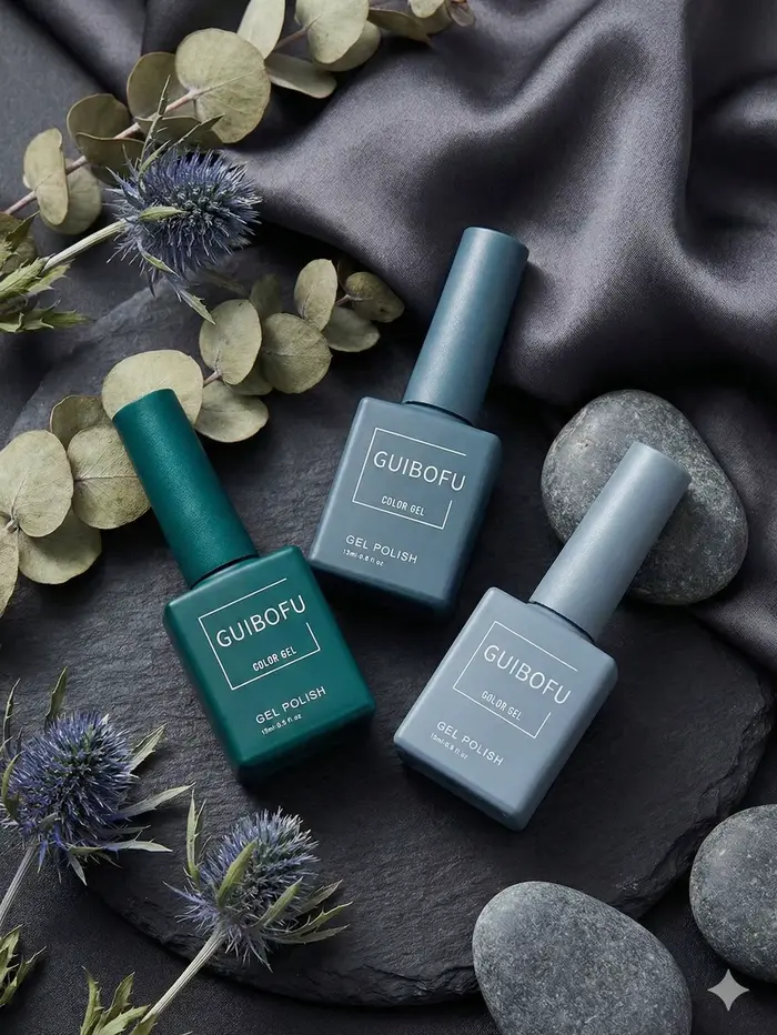 Lot de 3 vernis gel 15 ml, tons fumés violet rose gris, semi-permanents, à retirer par trempage, pou
