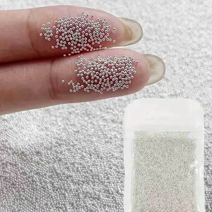5000 pièces 0.8mm Nail Art Caviar perle paillettes strass pour Micro boule d'acier décorations 3D Ge