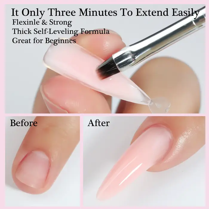 Vernis d'extension d'ongles en Gel acrylique Semi-Permanent UV/LED, grande capacité, adapté au Desig