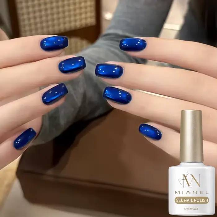 1-10 pièces 10ML Vernis à ongles gel œil de chat bleu semi-permanent pour nail art