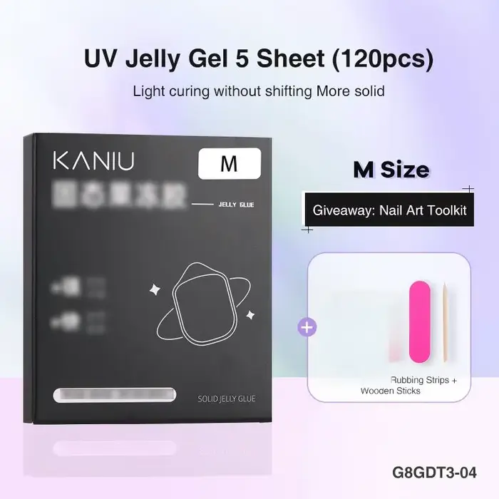 KANIU 5 feuilles de gel UV (120 pièces) – Adhésifs double face super collants pour faux ongles à pre