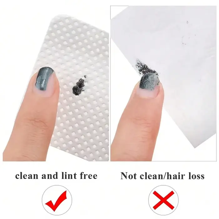 Tampons de coton non pelucheux lingettes dissolvant de vernis à ongles outil de nettoyage