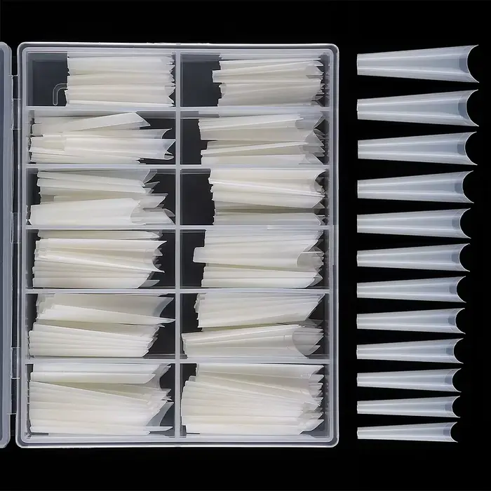 240 pièces/boîte faux ongles conseils carré droit Extra Long demi couverture ongles artificiel acryl